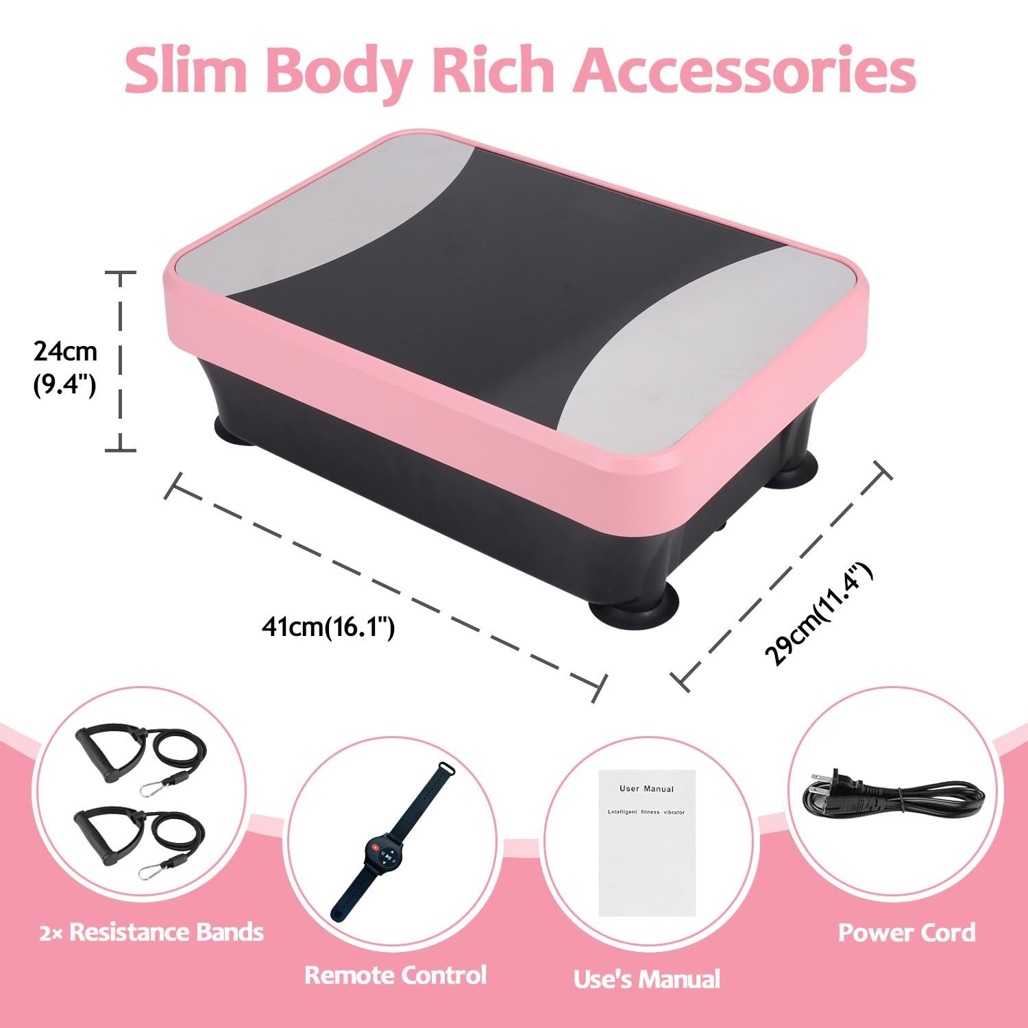 ScootFlow Vibration Plate with Bluetooth Speaker – Pink Home Fitness Machine