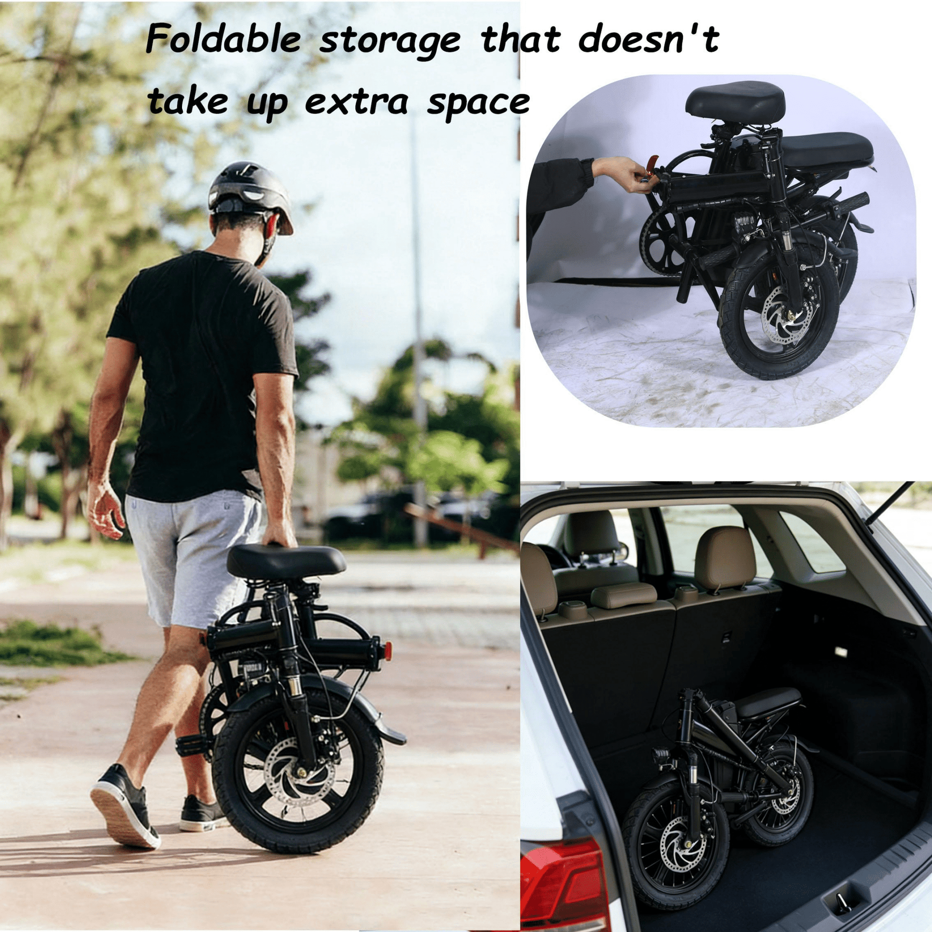 14" Folding Electric Bike – 25km Range, Display Screen & Dual Shock Absorbers for Urban Commuting - AGILITHOR