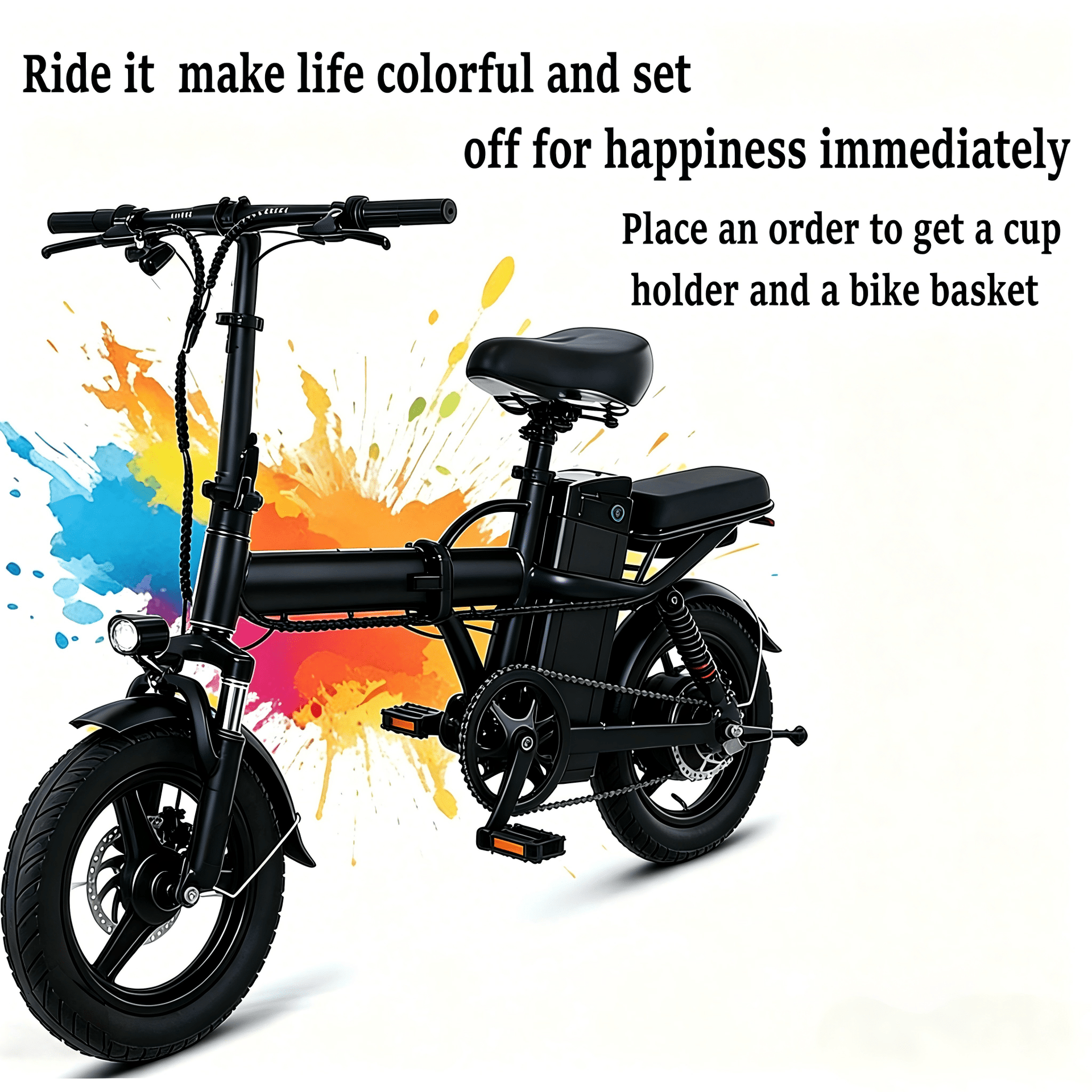 14" Folding Electric Bike – 25km Range, Display Screen & Dual Shock Absorbers for Urban Commuting - AGILITHOR