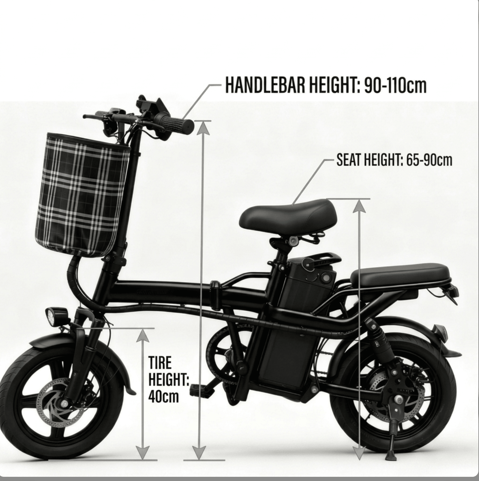 14" Folding Electric Bike – 25km Range, Display Screen & Dual Shock Absorbers for Urban Commuting - AGILITHOR