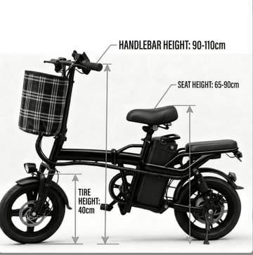 14" Folding Electric Bike – 25km Range, Display Screen & Dual Shock Absorbers for Urban Commuting - AGILITHOR