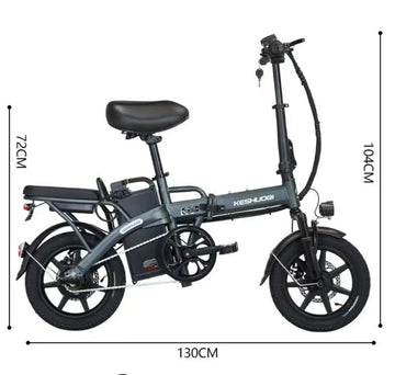 14" Folding Electric Bike – 25km Range, Display Screen & Dual Shock Absorbers for Urban Commuting - AGILITHOR