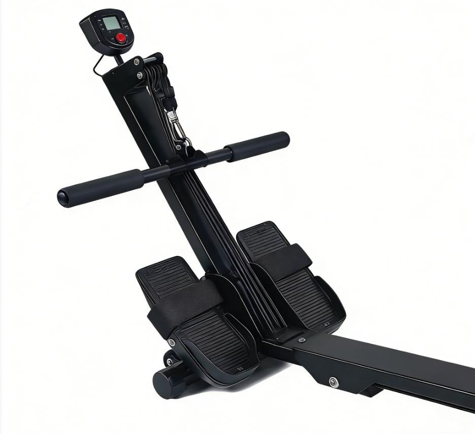 Foldable Rowing Machine with LCD Monitor — Adjustable Resistance Home Rower