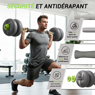 3-in-1 Adjustable Dumbbell, Barbell & Kettlebell Set - AGILITHOR