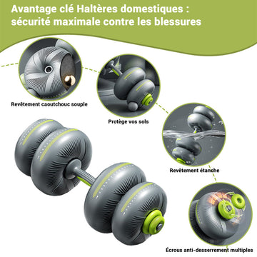 3-in-1 Adjustable Dumbbell, Barbell & Kettlebell Set - AGILITHOR