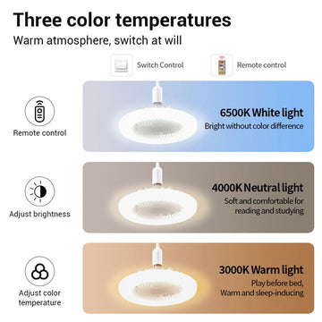 3-in-1 Ceiling Fan Light with Remote Control- AGILITHOR