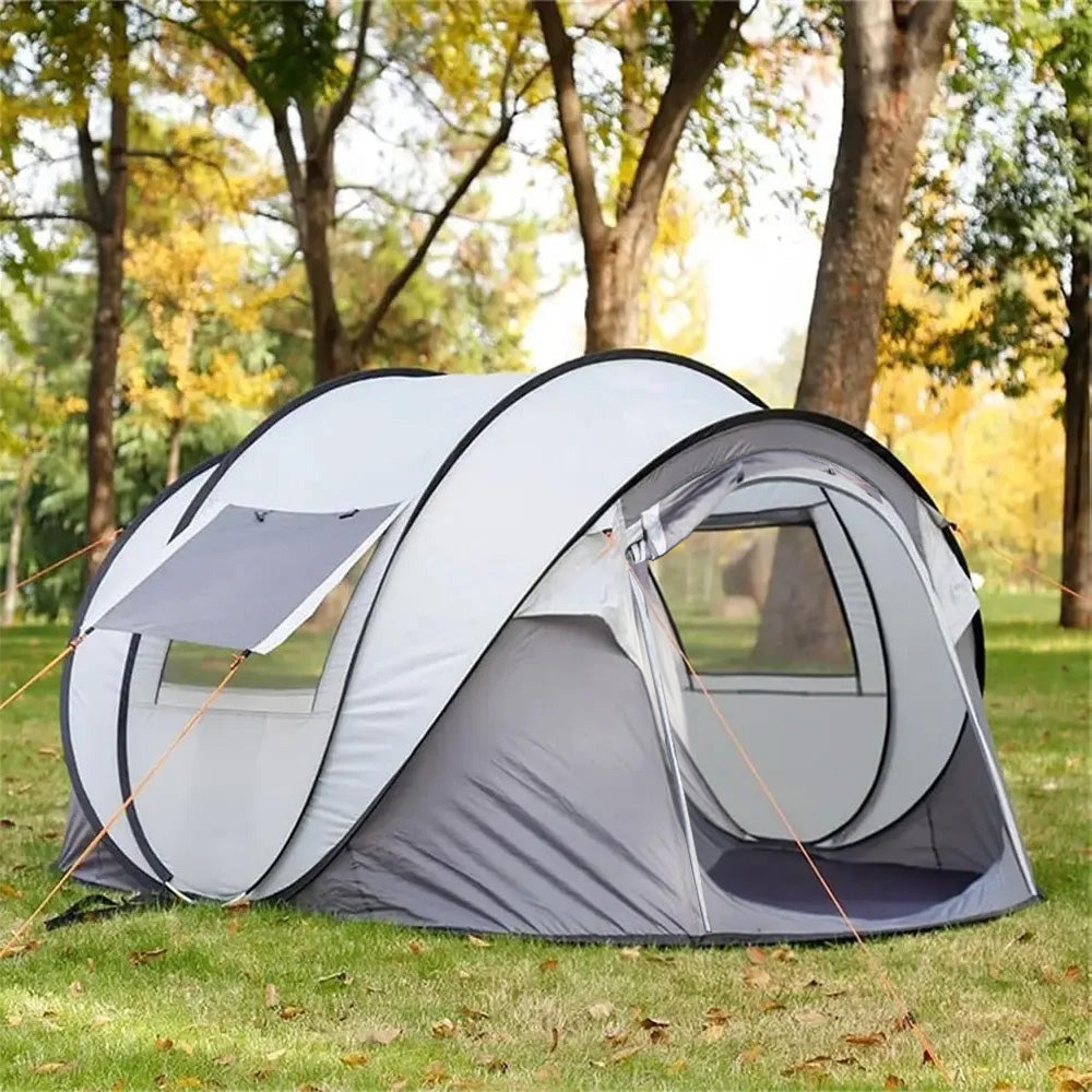 Large Pop-Up Camping Tent for 4-6 Person — Instant Setup Double-Layer Waterproof