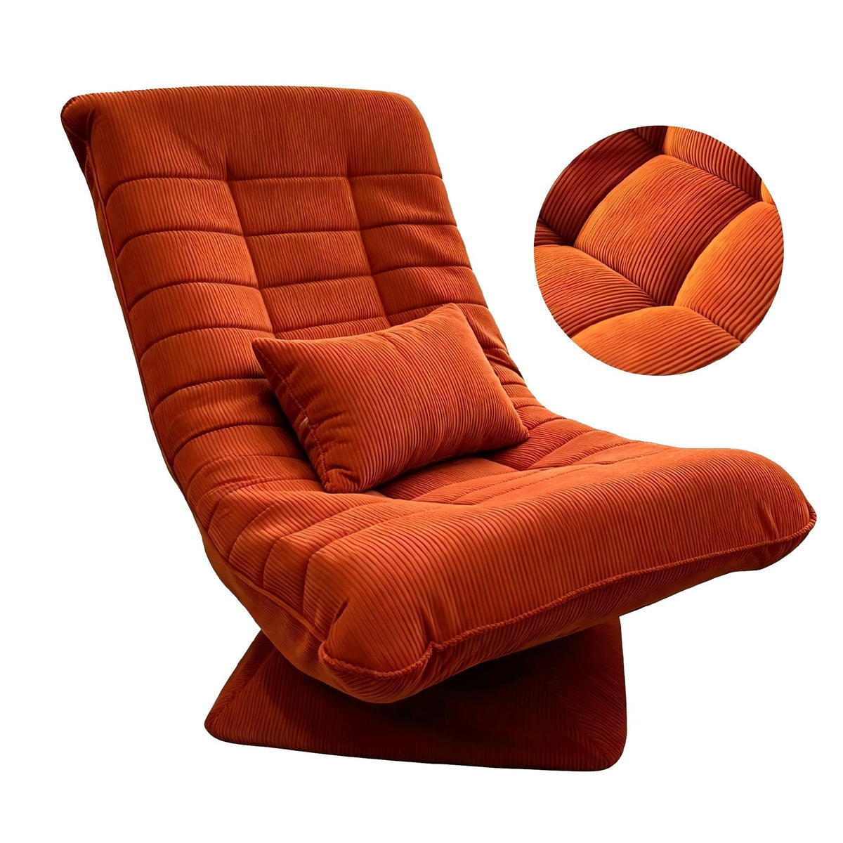 360° Rotating Floor Chair, Memory Foam Lounge Seat,Comfortable Backrest, Relaxation Chair for Gaming, Reading,Playing & Meditation - AGILITHOR