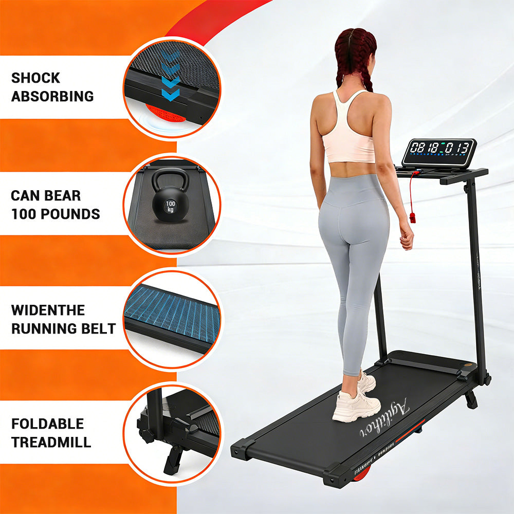Folding Treadmill with 5.2% Incline & Bluetooth App Control