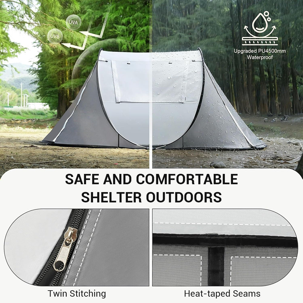 Large Pop-Up Camping Tent for 4-6 Person — Instant Setup Double-Layer Waterproof