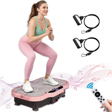 Vibration Plate Machine with Remote Control, LED Display & Massage Nodes