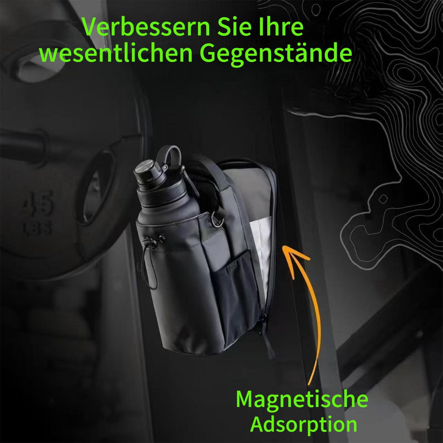 Large Water Bottle Carrier Bag with Shoulder Strap & Storage Pocket