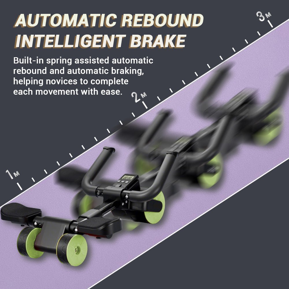 AGILITHOR Ab Roller Wheel with LCD Counter & Elbow Support & Knee Mat