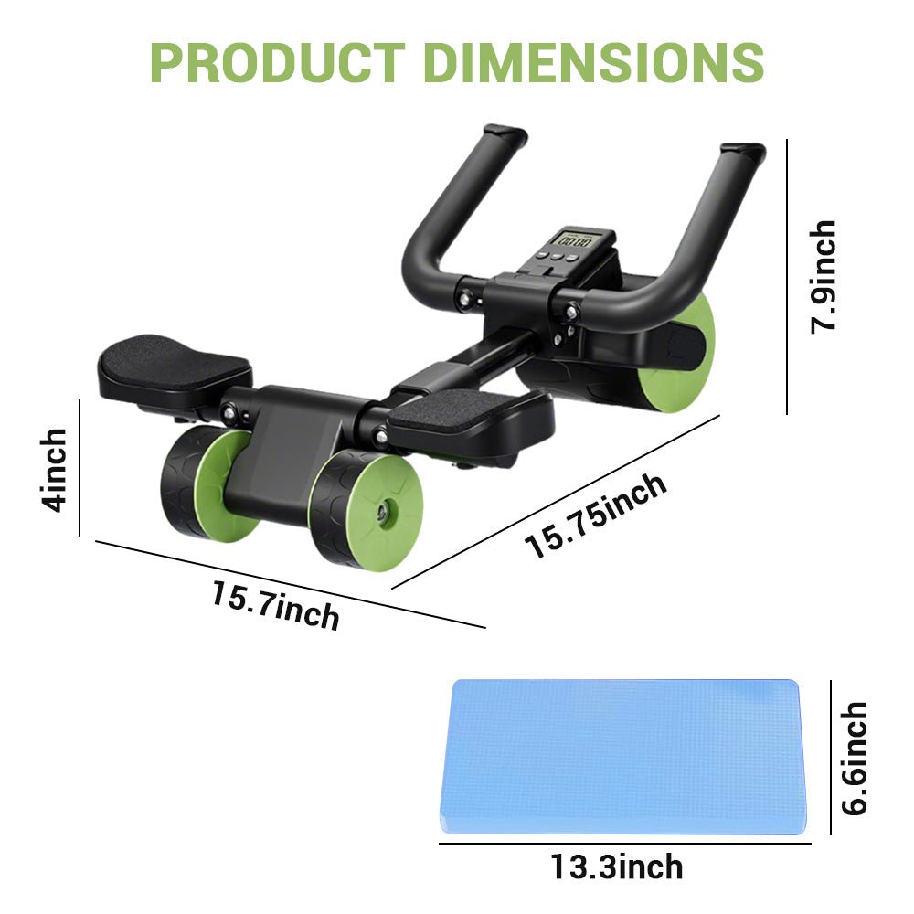 AGILITHOR Ab Roller Wheel with LCD Counter & Elbow Support & Knee Mat