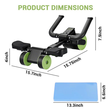 AGILITHOR Ab Roller Wheel with LCD Counter & Elbow Support & Knee Mat