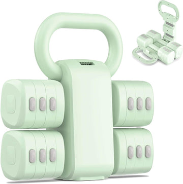 Front view of the AGILITHOR 2-in-1 Dumbbell and Kettlebell Set.