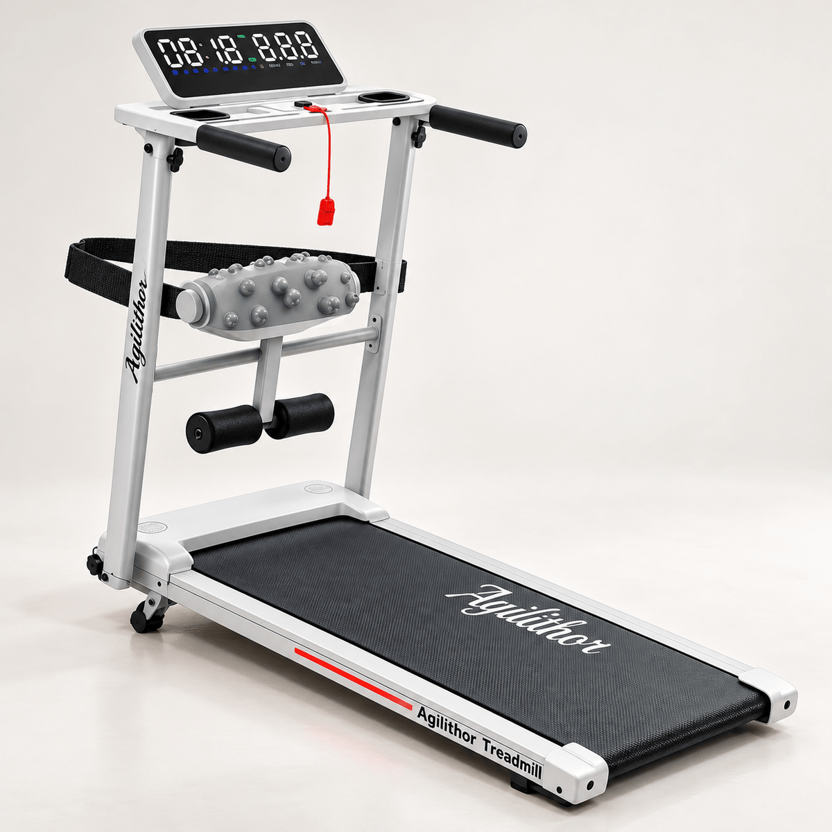 AGILITHOR 4-in-1 Foldable Incline Treadmill with Waist Massage Belt - AGILITHOR