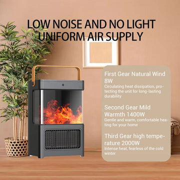 Agilithor Electric Fireplace Heater for Indoor Use, Space Heater Fireplace - AGILITHOR