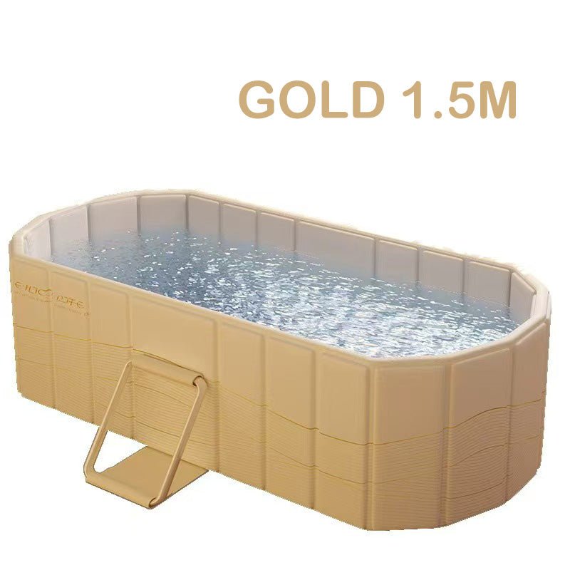 Agilithor Foldable Bathtub – Portable Freestanding Soaking Tub for Hot & Cold Baths - AGILITHOR