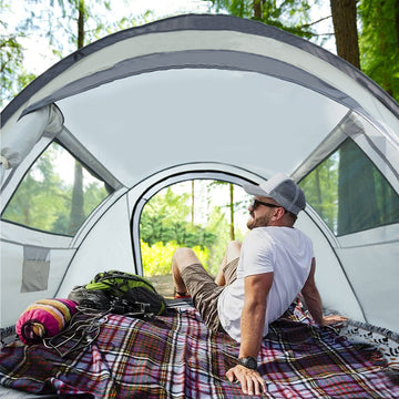 Agilithor Pop-Up Camping Tent — 4-Person Instant Setup Waterproof Family Tent - AGILITHOR