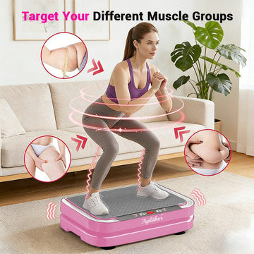 Agilithor Vibration Plate Machine with Bluetooth Speaker, Resistance Bands & Remote Control - AGILITHOR