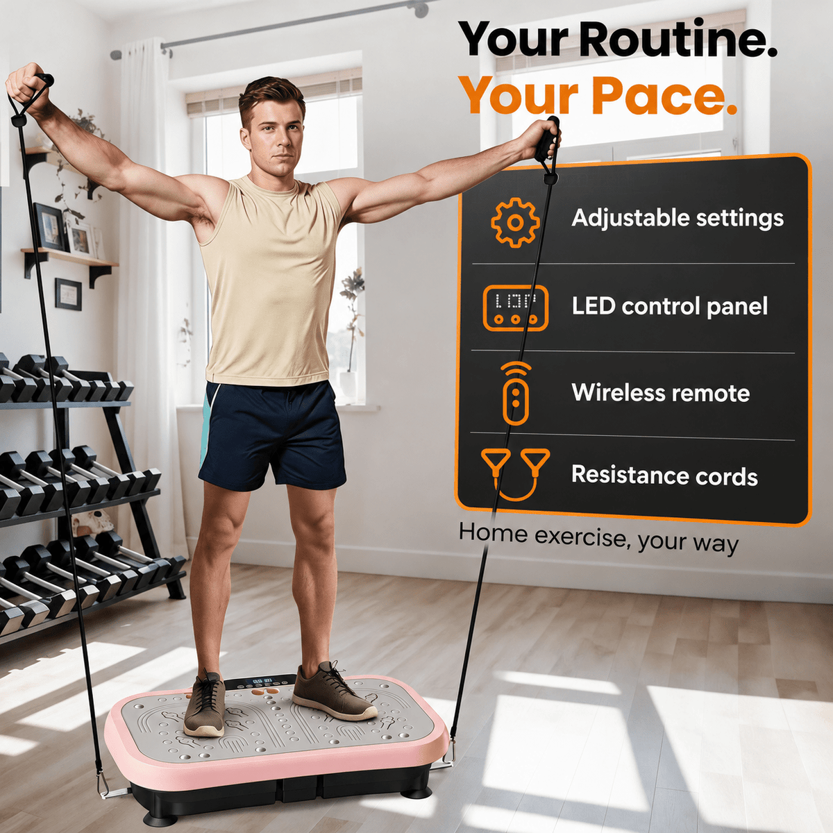 AGILITHOR Whole-Body Vibration Plate for Home Exercise - AGILITHOR