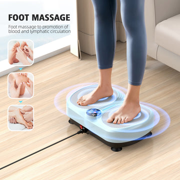 Dual-Foot Vibration Plate Machine with Remote Control & Resistance Bands - AGILITHOR