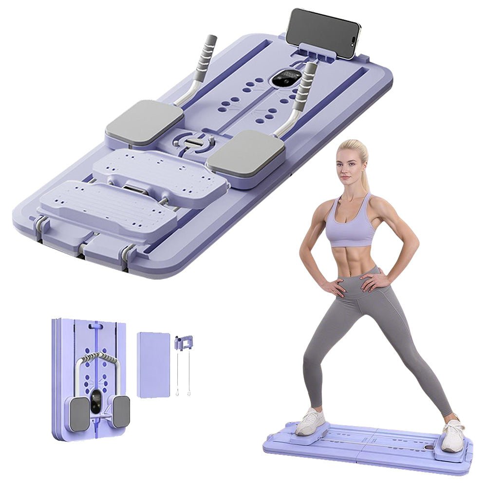 Foldable Full Body Workout Board with Resistance Bands & Phone Holder - AGILITHOR