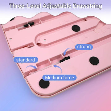 Foldable Pilates Workout Board with Resistance Bands & Phone Holder - AGILITHOR