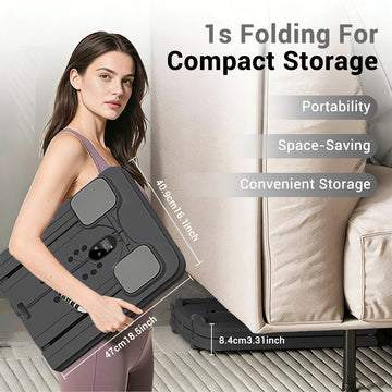 Foldable Full Body Workout Board with Resistance Bands & Phone Holder - AGILITHOR