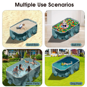 Foldable Kids Swimming Pool with Full Accessories Set - AGILITHOR