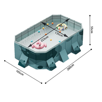 Foldable Kids Swimming Pool with Full Accessories Set - AGILITHOR