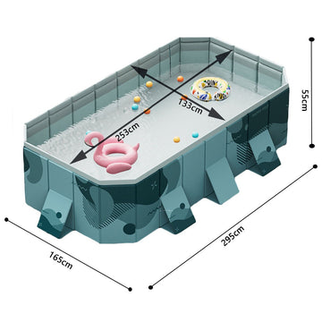 Foldable Kids Swimming Pool with Inflatable Toys - AGILITHOR.net