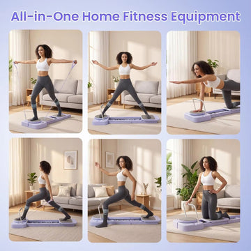 Foldable Pilates Sliding Reformer Board, Multi-Purpose Pilates - AGILITHOR