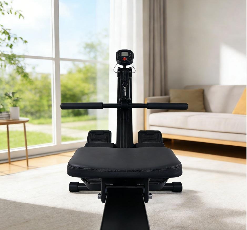 Foldable Rowing Machine with LCD Monitor — Adjustable Resistance Home Rower - AGILITHOR