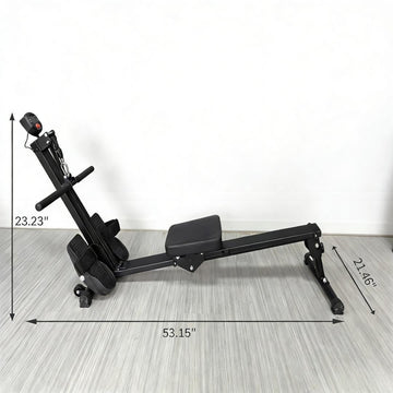 Foldable Rowing Machine with LCD Monitor — Adjustable Resistance Home Rower - AGILITHOR