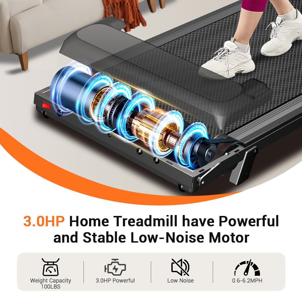 Folding Treadmill with 5.2% Incline & Bluetooth App Control - AGILITHOR