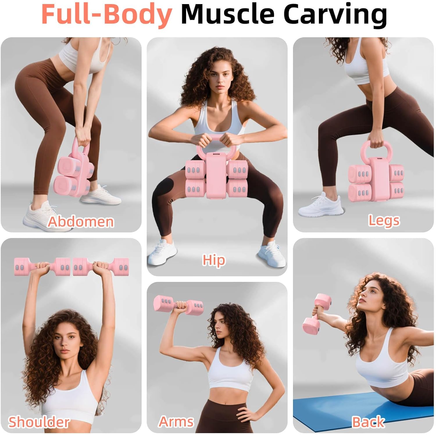 Adjustable Kettlebell & Dumbbell 2-in-1 – Modular Weight Set
