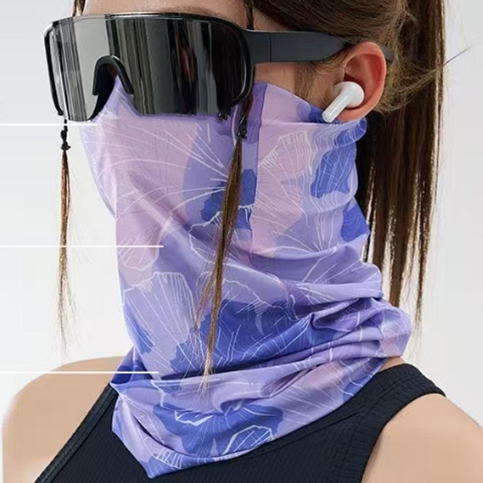 UV Protection Ice Silk Neck Gaiter & Face Cover — Cooling Sun Mask for Outdoor Sports