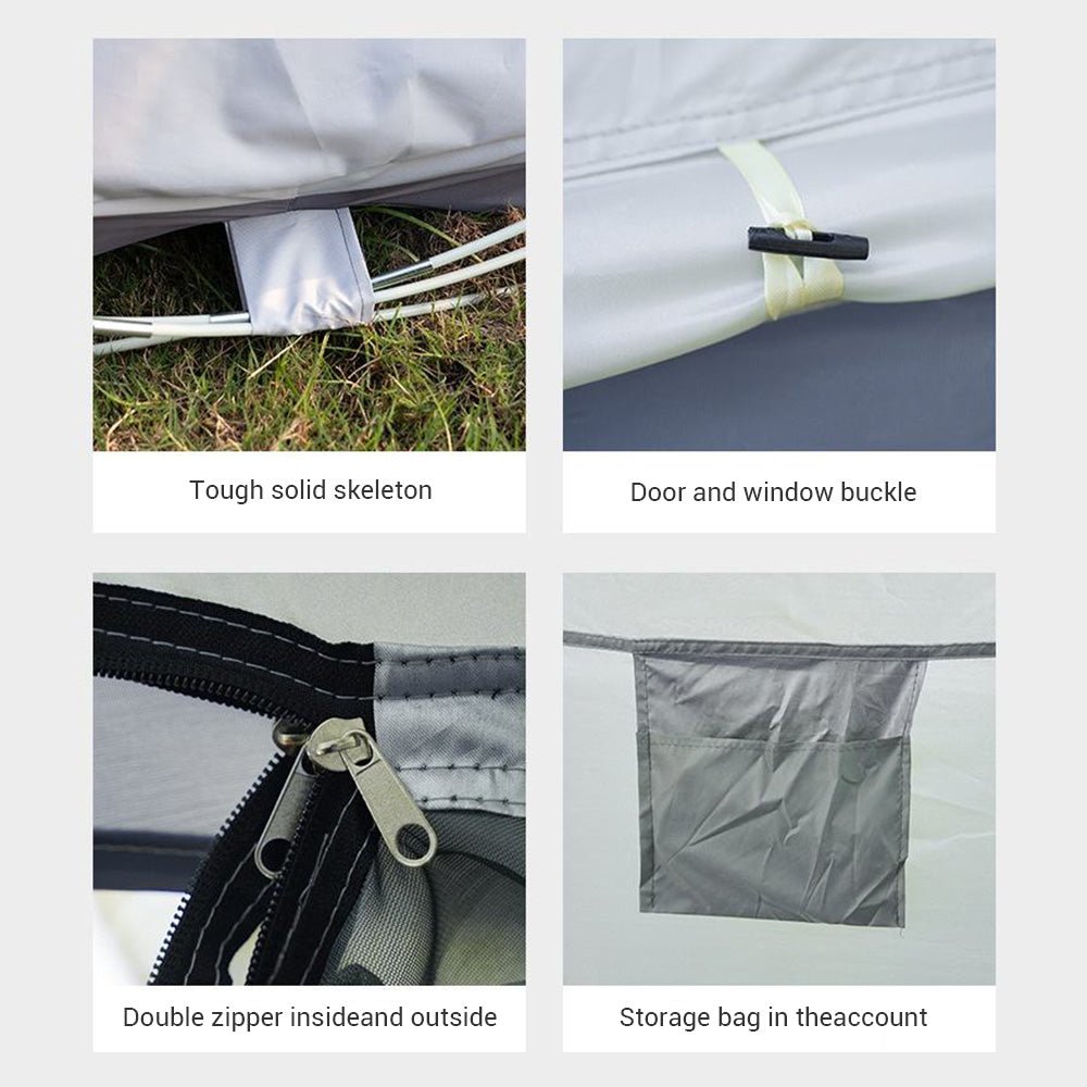 Large Pop-Up Camping Tent for 4-6 Person — Instant Setup Double-Layer Waterproof - AGILITHOR