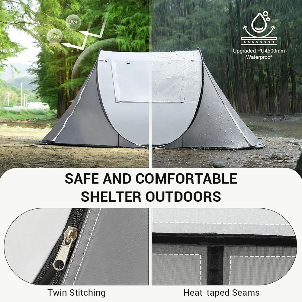 Large Pop-Up Camping Tent for 4-6 Person — Instant Setup Double-Layer Waterproof - AGILITHOR