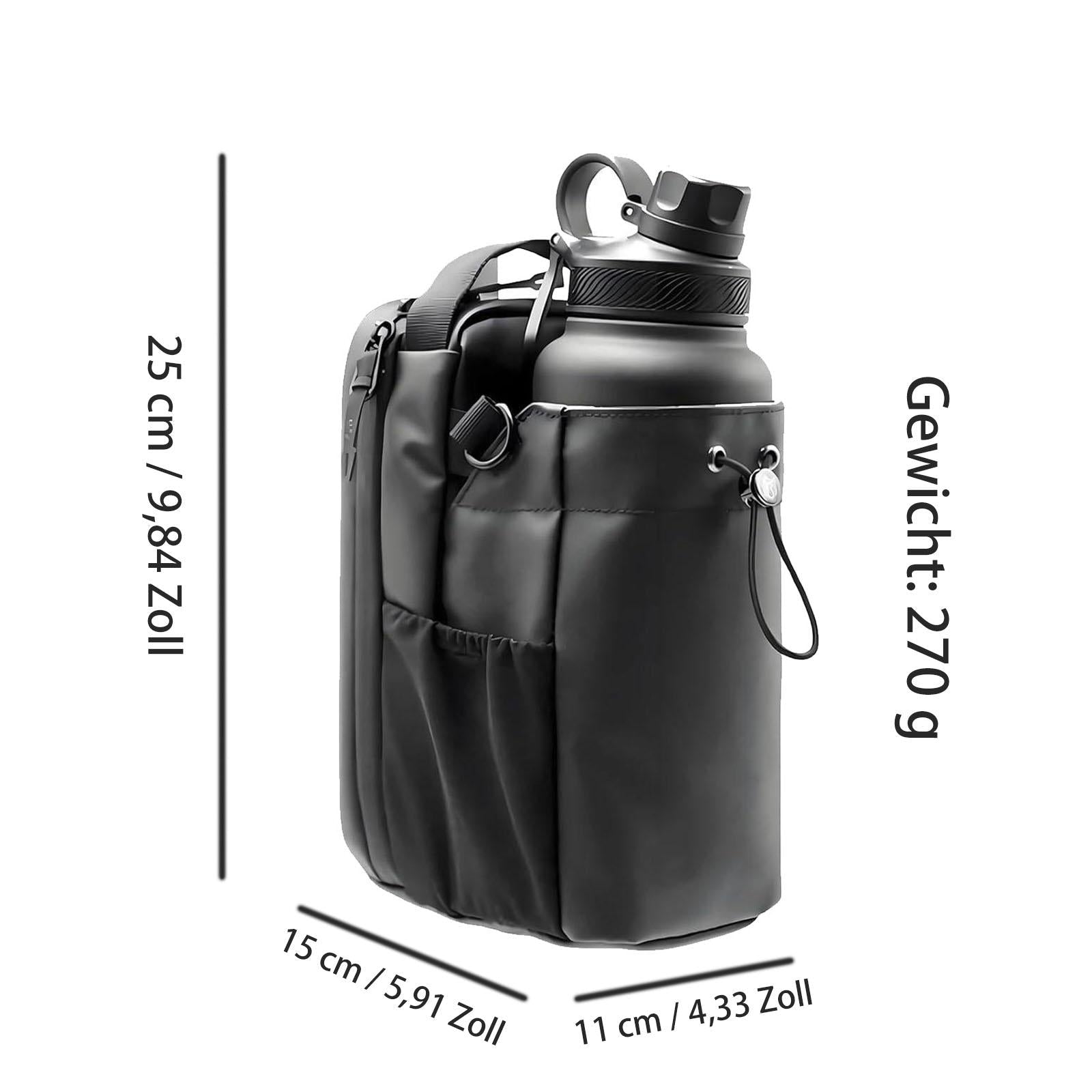 Large Water Bottle Carrier Bag with Shoulder Strap & Storage Pocket - AGILITHOR