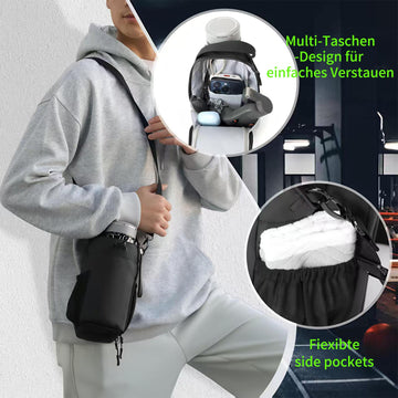 Large Water Bottle Carrier Bag with Shoulder Strap & Storage Pocket - AGILITHOR
