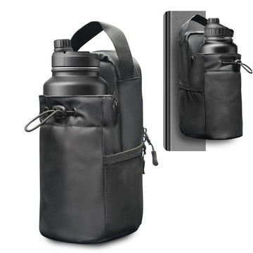 Large Water Bottle Carrier Bag with Shoulder Strap & Storage Pocket - AGILITHOR