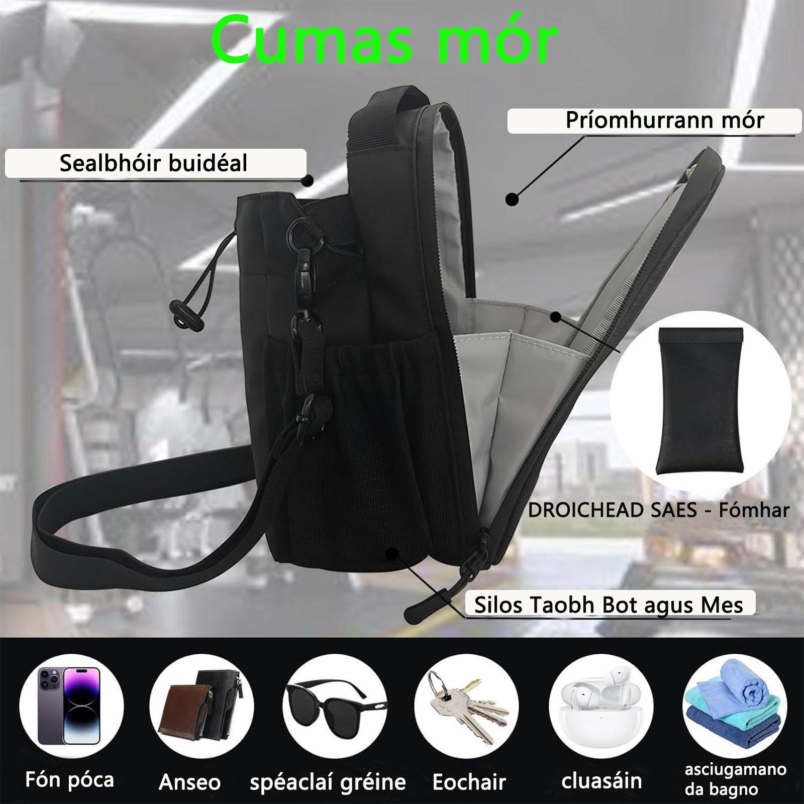 Large Water Bottle Carrier Bag with Shoulder Strap & Storage Pocket - AGILITHOR