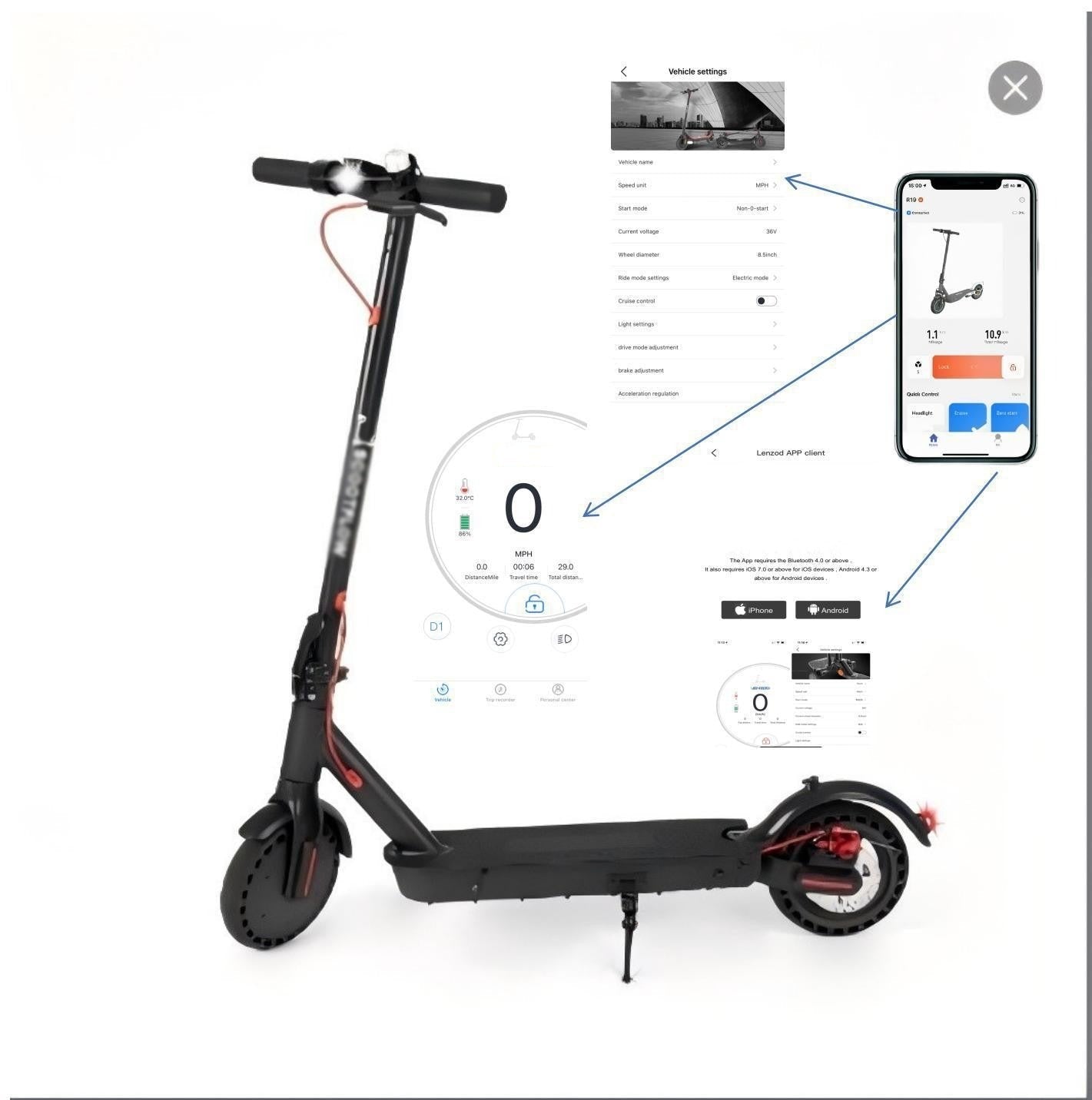 lectric Scooter for Adults 280W – Up to 25 km/h Speed, Long Range, Smart APP Control, Foldable Commuter Scooter for Daily Travel - AGILITHOR