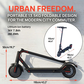 lectric Scooter for Adults 280W – Up to 25 km/h Speed, Long Range, Smart APP Control, Foldable Commuter Scooter for Daily Travel - AGILITHOR