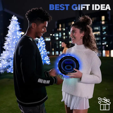 LED Light Up Flying Ring — Glow in the Dark Frisbee for Night Play - AGILITHOR