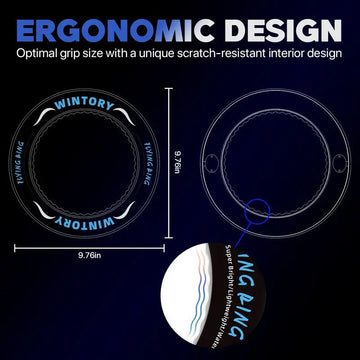 LED Light Up Flying Ring — Glow in the Dark Frisbee for Night Play - AGILITHOR