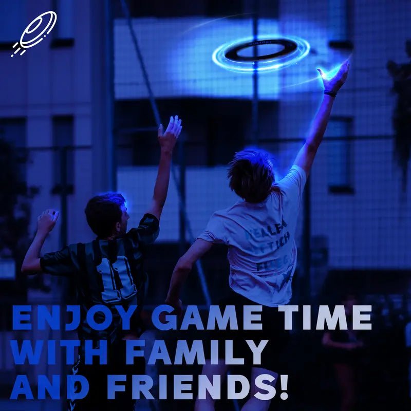 LED Light Up Flying Ring — Glow in the Dark Frisbee for Night Play - AGILITHOR
